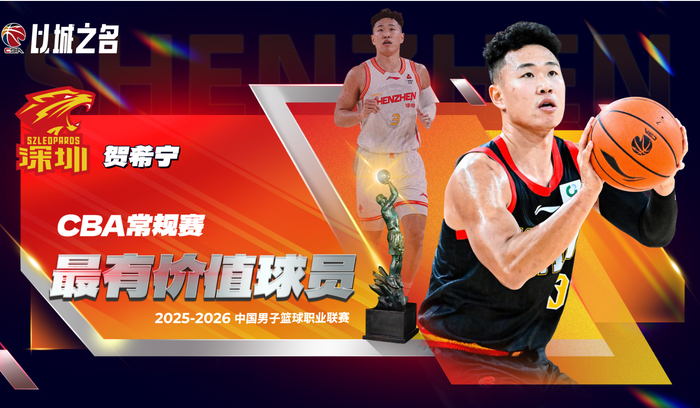 贺希宁荣膺CBA常规赛MVP 深圳队首座奖杯背后的成